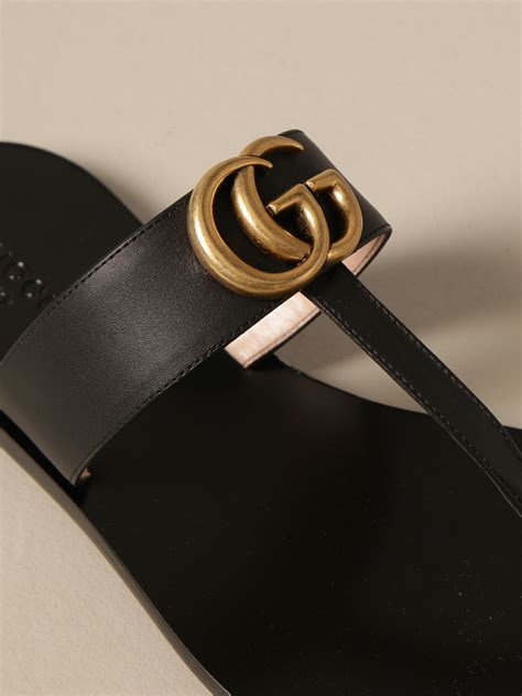 gucci flat thong sandal|Gucci Shoes for Women .